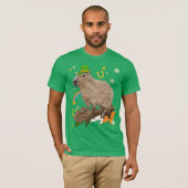 T-shirt Jour de la Saint Patrick Capybara irlandais (Devant entier)