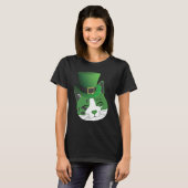 T-shirt Jour de la Saint-Patrick chat mignon (Devant entier)