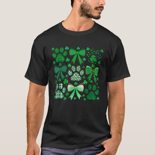 T-shirt Jour de la Saint Patrick Coquette Bow Amoureux des (Devant)