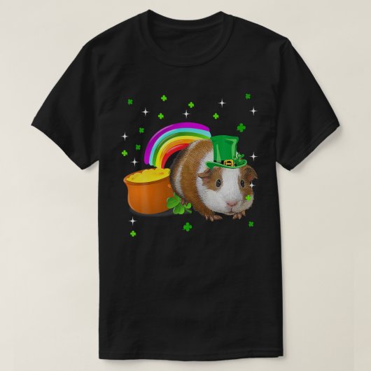 T-shirt Jour de la Saint Patrick Cute Guinée Cochon Shamro (Design devant)