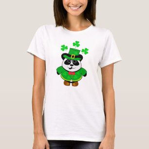 T-shirt Jour de la Saint Patrick Cute Panda Bear