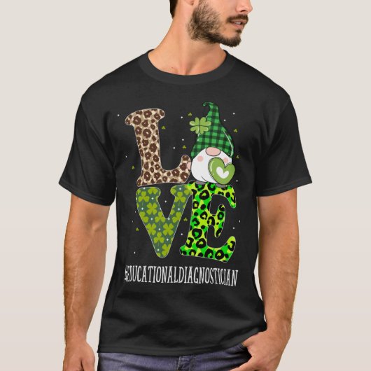 T-shirt Jour de la Saint Patrick d'amour du diagnostic édu (Devant)