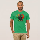T-shirt Jour de la Saint Patrick de caniche (Devant entier)