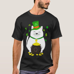 T-shirt Jour de la Saint Patrick de chat Leprechaun