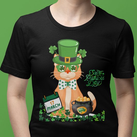 T-shirt Jour de la Saint Patrick de chats irlandais