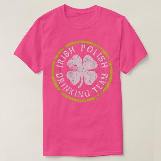 T-shirt Jour de la Saint Patrick de l'équipe de boisson ir (Design devant)