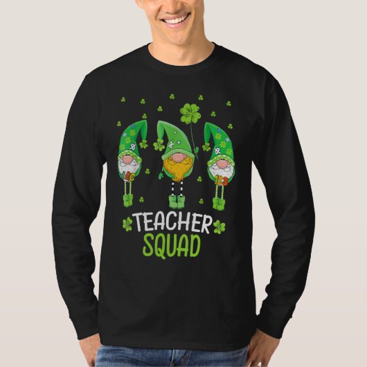 T-shirt Jour de la Saint Patrick du corps enseignant Gnome (Devant)
