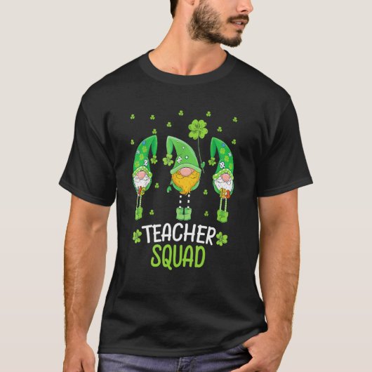 T-shirt Jour de la Saint Patrick du corps enseignant Gnome (Devant)