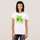 T-shirt Jour de la Saint Patrick élégant Shamrock (Devant entier)