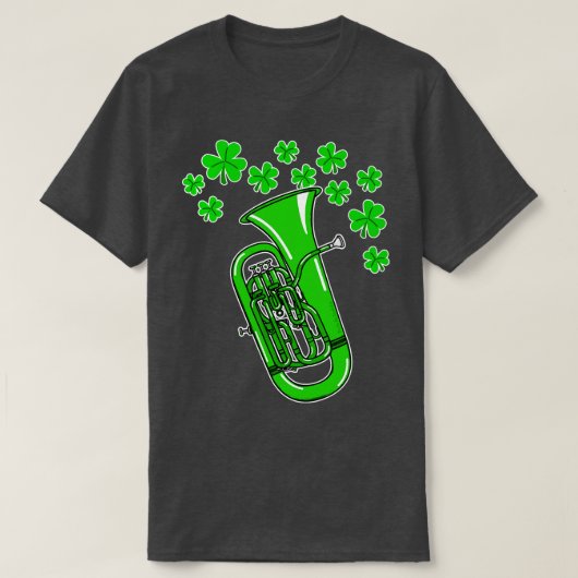T-shirt Jour de la Saint Patrick Euphonium Enseignant Euph (Design devant)