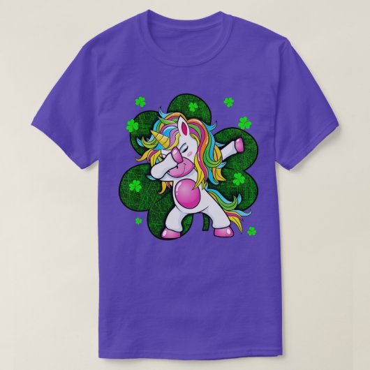 T-shirt Jour de la Saint Patrick Femmes - Dabbing Unicorn  (Design devant)