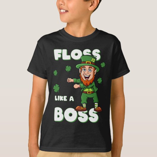 T-shirt Jour de la Saint Patrick Floss Comme Un Patron Lep (Devant)