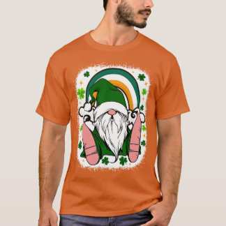 T-shirt Jour de la Saint Patrick Gnome Irlandais Rainbow S