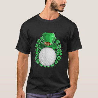 T-shirt Jour de la Saint Patrick Golfing Golf Clover Homme