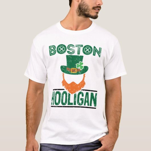 T-shirt Jour de la Saint Patrick hooligan de Boston (Devant)