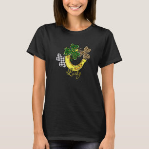 T-shirt Jour de la Saint Patrick Horse Chaussure Leopard L