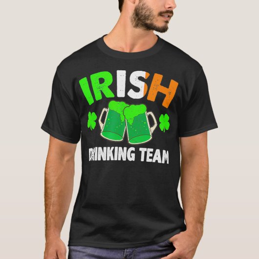 T-shirt Jour de la Saint Patrick IRLANDAIS ÉQUIPE DE BOISS (Devant)