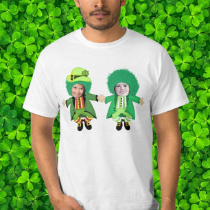 T-shirt Jour de la Saint Patrick irlandais Jig, Têtes enca