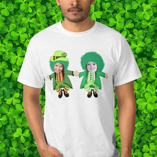 T-shirt Jour de la Saint Patrick irlandais Jig, Têtes enca