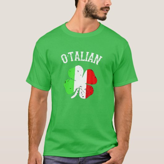 T-shirt Jour de la Saint Patrick italienne O'talian Italia (Devant)