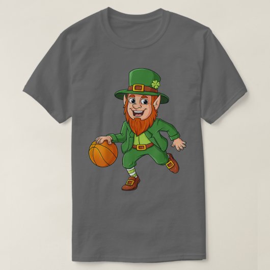T-shirt Jour de la Saint Patrick Leprechaun Basket Lucky B (Design devant)