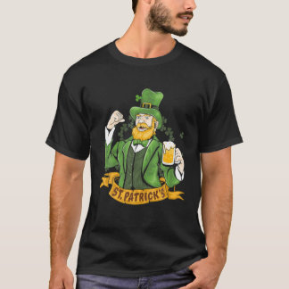T-shirt Jour de la Saint Patrick Leprechaun Irlandais garç