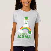 T-Shirt Jour de la Saint-Patrick, Llama Rainbow Gold (Devant)