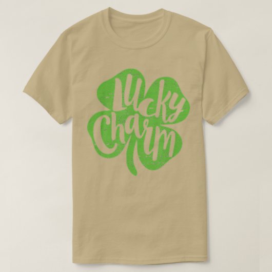 T-shirt Jour de la Saint Patrick LUCKY CHARM Shamrock 4 fe (Design devant)