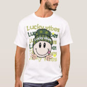 T-shirt Jour de la Saint Patrick, Lucky Vibes (Devant)