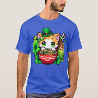 T-shirt Jour de la Saint Patrick mignon irlandais Ramen Ki