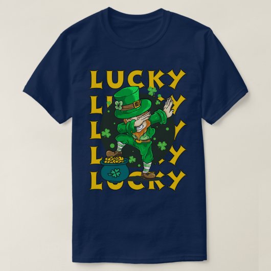 T-shirt Jour de la Saint Patrick mignon Lucky Retro Shamro (Design devant)