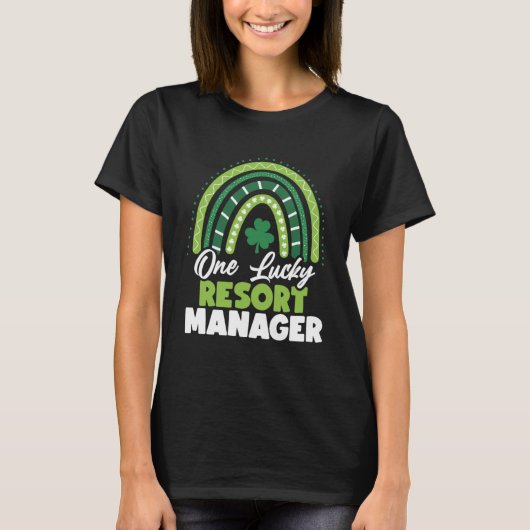 T-shirt Jour de la Saint Patrick One Lucky Resort Manager (Devant)