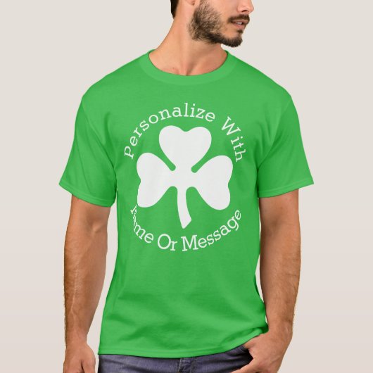 T-shirt Jour de la Saint Patrick PERSONNALISÉ de shamrock (Devant)