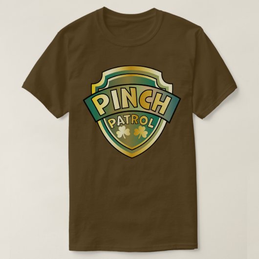 T-shirt Jour de la Saint Patrick Pinch Patrol Shamrock cha (Design devant)