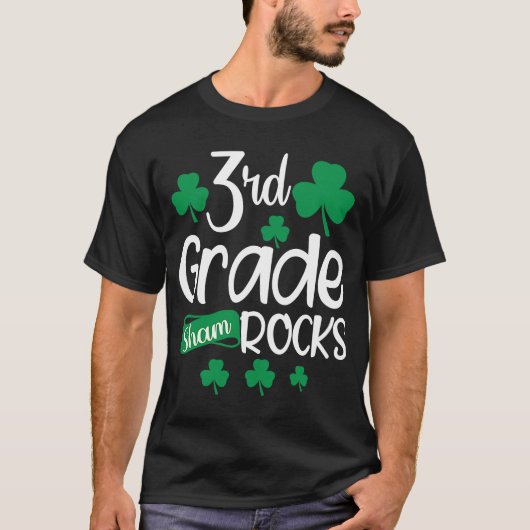 T-shirt Jour de la Saint Patrick Pour Enseignant De 3E Ann (Devant)