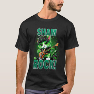 T-shirt Jour de la Saint Patrick Sham Rock Cats St Paddys