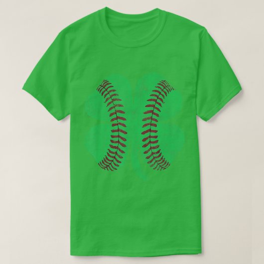 T-shirt Jour de la Saint Patrick Shamrock Baseball Saint P (Design devant)