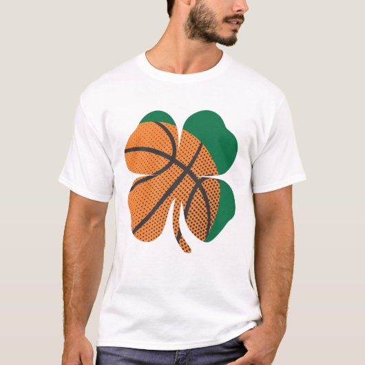 T-shirt Jour de la Saint Patrick Shamrock de basket Saint  (Devant)
