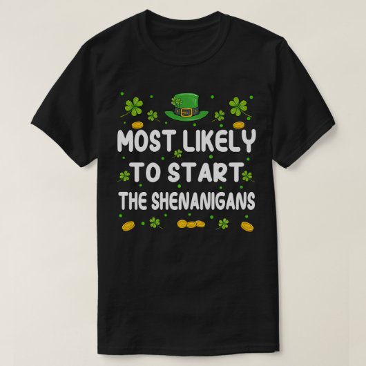 T-shirt Jour de la Saint Patrick Shamrock Le Plus Suscepti (Design devant)