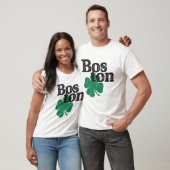 T-shirt Jour de la Saint Patrick Shamrock Massachusetts Bo (Unisexe)