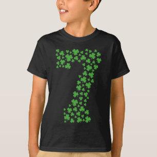 T-shirt Jour de la Saint Patrick Shamrock vert 7 ans Garço