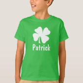 T-shirt Jour de la Saint Patrick Shamrock vert Nom personn (Devant)
