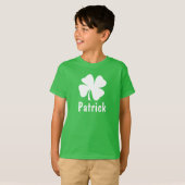T-shirt Jour de la Saint Patrick Shamrock vert Nom personn (Devant entier)