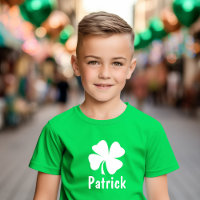 Jour de la Saint Patrick Shamrock vert Nom personn