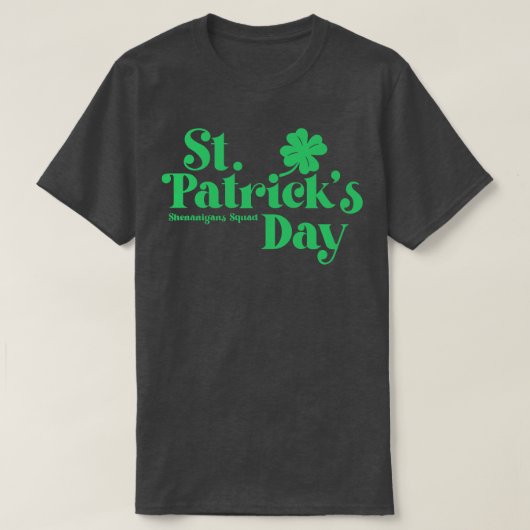 T-shirt Jour de la Saint Patrick Shenanigans Squad texte v (Design devant)