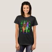 T-shirt Jour de la Saint Patrick Sloth Riding Llama Leprec (Devant entier)