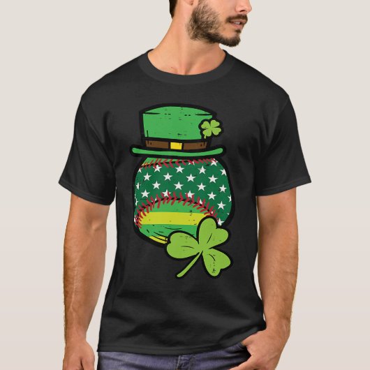 T-shirt Jour de la Saint Patrick Softball Saint Paddys Pat (Devant)
