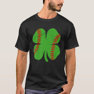 T-shirt Jour de la Saint Patrick Softball Shamrock Hommes 