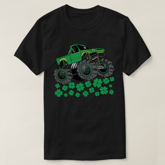 T-shirt Jour de la Saint Patrick Toddler Monster Truck Boy (Design devant)
