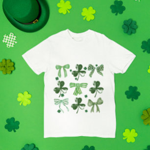 T-shirt Jour de la Saint-Patrick Trèfle Chanceux et Ruban